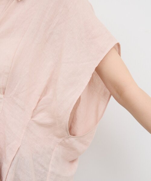 GALLARDAGALANTE（ガリャルダガランテ）の「【WEB限定】ハーフスリーブウエストシェイプシャツ（シャツ/ブラウス・レディース・ホワイト/ブラウン/ピンク/ブラック・FREE）」の14枚目の写真