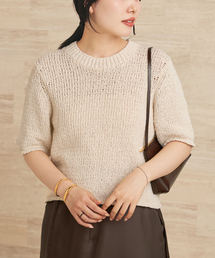 plage | Italian yarn CO half ニット(ニット/セーター)