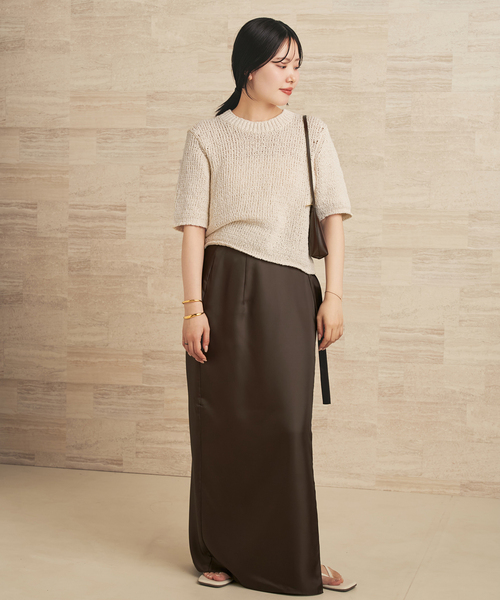 plage（プラージュ）の「Italian yarn CO half ニット（ニット/セーター・レディース・アイボリー/ピンク/ベージュ・FREE）」の9枚目の写真