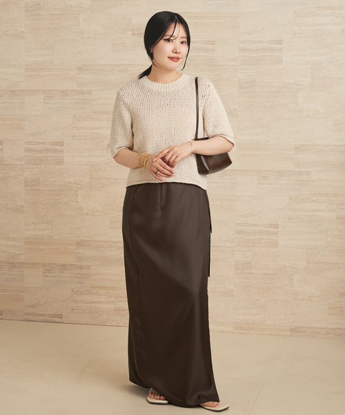 plage（プラージュ）の「Italian yarn CO half ニット（ニット/セーター・レディース・アイボリー/ピンク/ベージュ・FREE）」の13枚目の写真