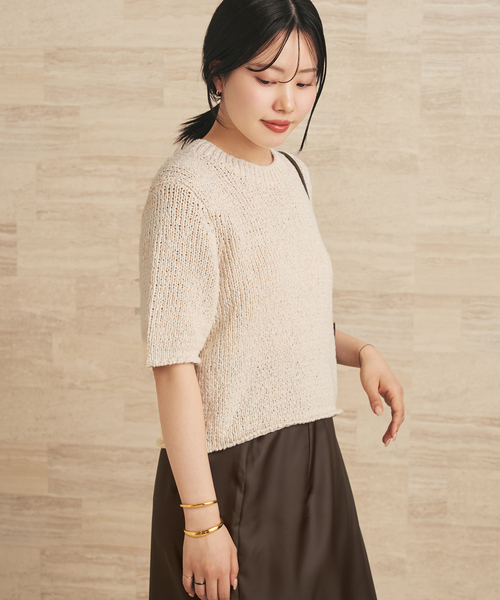 plage（プラージュ）の「Italian yarn CO half ニット（ニット/セーター・レディース・アイボリー/ピンク/ベージュ・FREE）」の17枚目の写真