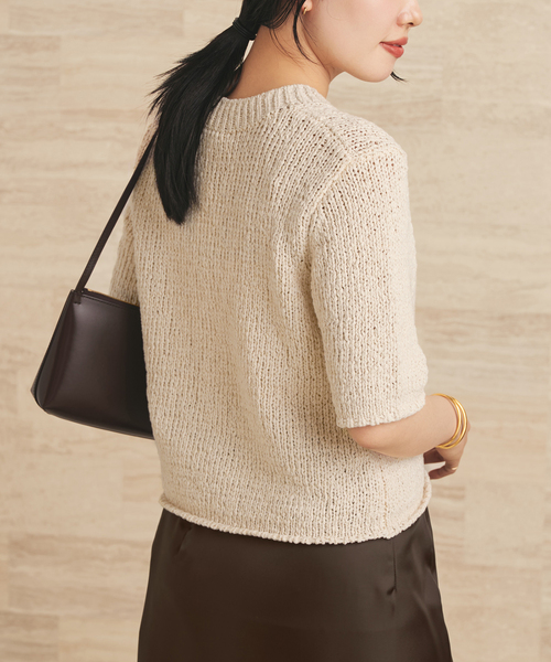 plage（プラージュ）の「Italian yarn CO half ニット（ニット/セーター・レディース・アイボリー/ピンク/ベージュ・FREE）」の18枚目の写真