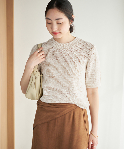 plage（プラージュ）の「Italian yarn CO half ニット（ニット/セーター・レディース・アイボリー/ピンク/ベージュ・FREE）」の22枚目の写真