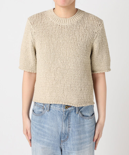 plage（プラージュ）の「Italian yarn CO half ニット（ニット/セーター・レディース・アイボリー/ピンク/ベージュ・FREE）」の5枚目の写真