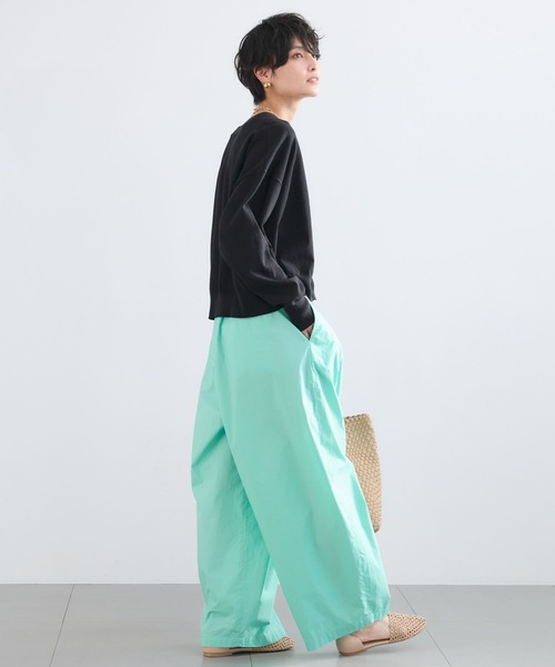 BARNYARDSTORM（バンヤードストーム）の「BARNYARDSTORM /  ワイドシルエットＶカーディガン / ハンドウォッシャブル（カーディガン/ボレロ・レディース・セージグリーン/ブラック・FREE）」の7枚目の写真