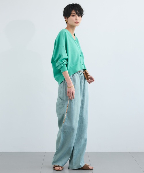 BARNYARDSTORM（バンヤードストーム）の「BARNYARDSTORM /  ワイドシルエットＶカーディガン / ハンドウォッシャブル（カーディガン/ボレロ・レディース・セージグリーン/ブラック・FREE）」の12枚目の写真