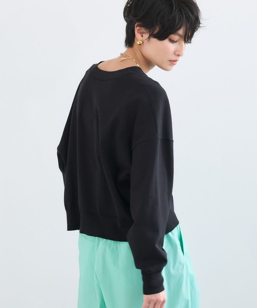 BARNYARDSTORM（バンヤードストーム）の「BARNYARDSTORM /  ワイドシルエットＶカーディガン / ハンドウォッシャブル（カーディガン/ボレロ・レディース・セージグリーン/ブラック・FREE）」の4枚目の写真