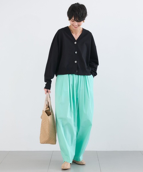 BARNYARDSTORM（バンヤードストーム）の「BARNYARDSTORM /  ワイドシルエットＶカーディガン / ハンドウォッシャブル（カーディガン/ボレロ・レディース・セージグリーン/ブラック・FREE）」の16枚目の写真