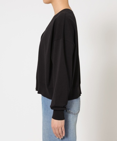 BARNYARDSTORM（バンヤードストーム）の「BARNYARDSTORM /  ワイドシルエットＶカーディガン / ハンドウォッシャブル（カーディガン/ボレロ・レディース・セージグリーン/ブラック・FREE）」の21枚目の写真