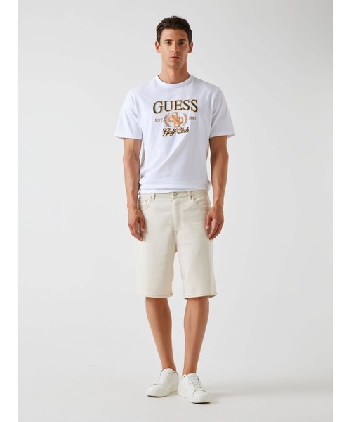 Guess（ゲス）の「CARSON デニムパンツ ショートパンツ ショーツ（デニムパンツ・メンズ・アイボリー・28inch/29inch/30inch/31inch/33inch）」の3枚目の写真