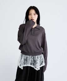 JEANASIS | 14Gシアーポロニット/668746(ポロシャツ)