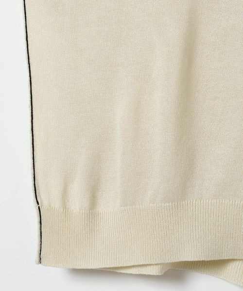 JEANASIS（ジーナシス）の「14Gシアーポロニット/668746（ポロシャツ・レディース・チャコールグレー/ブラウン系その他/アイボリー・FREE）」の8枚目の写真