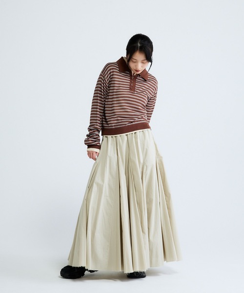 JEANASIS（ジーナシス）の「14Gシアーポロニット/668746（ポロシャツ・レディース・チャコールグレー/ブラウン系その他/アイボリー・FREE）」の19枚目の写真