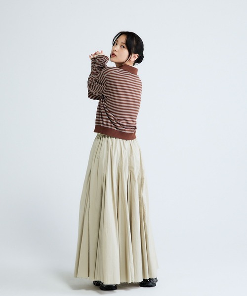 JEANASIS（ジーナシス）の「14Gシアーポロニット/668746（ポロシャツ・レディース・チャコールグレー/ブラウン系その他/アイボリー・FREE）」の20枚目の写真