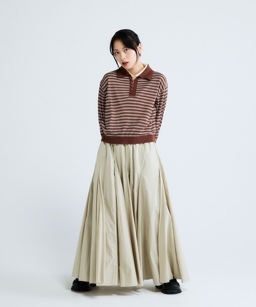 JEANASIS（ジーナシス）の「14Gシアーポロニット/668746（ポロシャツ・レディース・チャコールグレー/ブラウン系その他/アイボリー・FREE）」の21枚目の写真