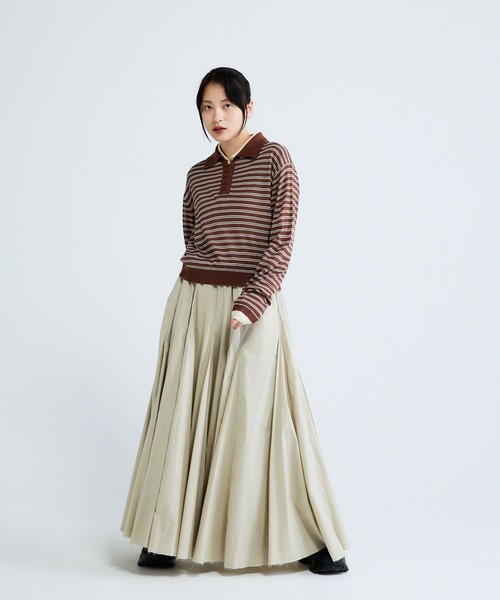 JEANASIS（ジーナシス）の「14Gシアーポロニット/668746（ポロシャツ・レディース・チャコールグレー/ブラウン系その他/アイボリー・FREE）」の22枚目の写真