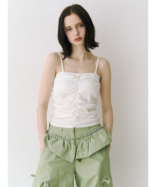 jouetie（ジュエティ）の「バックオープンチューブトップ（キャミソール・レディース・ブラック/レッド/オフホワイト・MEDIUM）」の5枚目の写真