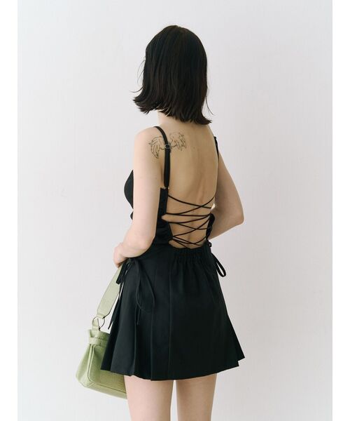 jouetie（ジュエティ）の「バックオープンチューブトップ（キャミソール・レディース・ブラック/レッド/オフホワイト・MEDIUM）」の6枚目の写真