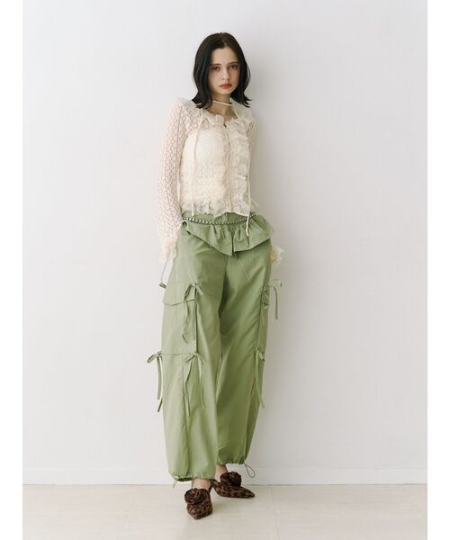 jouetie（ジュエティ）の「バックオープンチューブトップ（キャミソール・レディース・ブラック/レッド/オフホワイト・MEDIUM）」の11枚目の写真