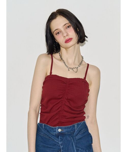 jouetie（ジュエティ）の「バックオープンチューブトップ（キャミソール・レディース・ブラック/レッド/オフホワイト・MEDIUM）」の19枚目の写真