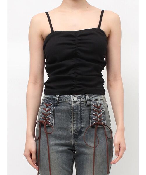 jouetie（ジュエティ）の「バックオープンチューブトップ（キャミソール・レディース・ブラック/レッド/オフホワイト・MEDIUM）」の22枚目の写真