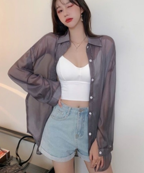Lips（リップス）の「バックリボンで後ろ姿まで可愛い！軽やかシフォンの大人フェミニンブラウス（シャツ/ブラウス・レディース・ブラック/グレー/ホワイト・FREE）」の10枚目の写真