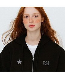 STAR GRID POINT OVER FIT 2-WAY ZIP-UP (2color)