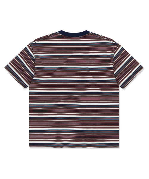 BROWNBREATH(ブラウンブレス)の「STRIPE CROP TAG TEE - BURGUNDY(Tシャツ/カットソー・レディース・その他・X-LARGE/LARGE/MEDIUM/SMALL)」の3枚目の写真