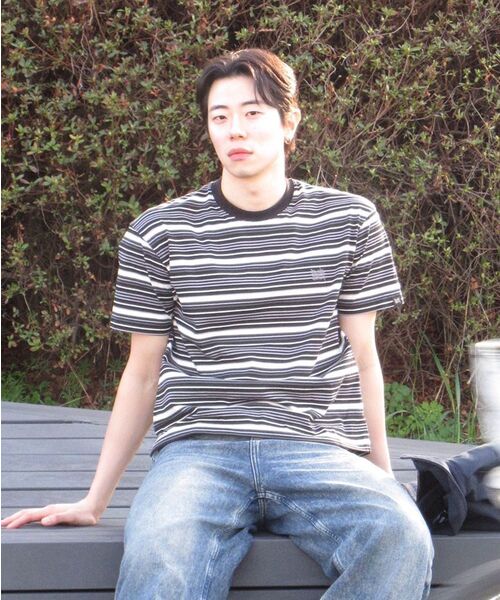 BROWNBREATH(ブラウンブレス)の「STRIPE CROP TAG TEE - BURGUNDY(Tシャツ/カットソー・レディース・その他・X-LARGE/LARGE/MEDIUM/SMALL)」の6枚目の写真