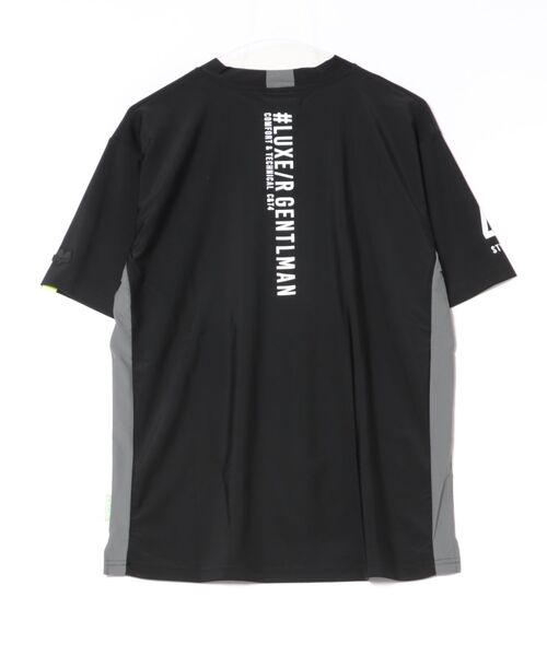 LUXE/R GOLF(ラグジュ ゴルフ)の「(RM)【LUXE/R GOLF】ストレッチ スムース ロゴ ハイネック Tシャツ(Tシャツ/カットソー・メンズ・ブラック/ネイビー/チャコールグレー/ホワイト・X-LARGE/LARGE/MEDIUM)」の5枚目の写真