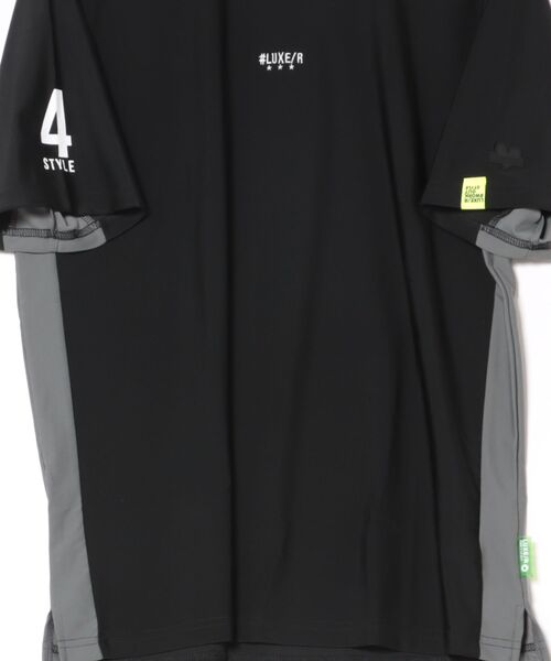 LUXE/R GOLF(ラグジュ ゴルフ)の「(RM)【LUXE/R GOLF】ストレッチ スムース ロゴ ハイネック Tシャツ(Tシャツ/カットソー・メンズ・ブラック/ネイビー/チャコールグレー/ホワイト・X-LARGE/LARGE/MEDIUM)」の6枚目の写真
