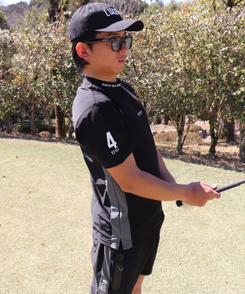 LUXE/R GOLF(ラグジュ ゴルフ)の「(RM)【LUXE/R GOLF】ストレッチ スムース ロゴ ハイネック Tシャツ(Tシャツ/カットソー・メンズ・ブラック/ネイビー/チャコールグレー/ホワイト・X-LARGE/LARGE/MEDIUM)」の12枚目の写真