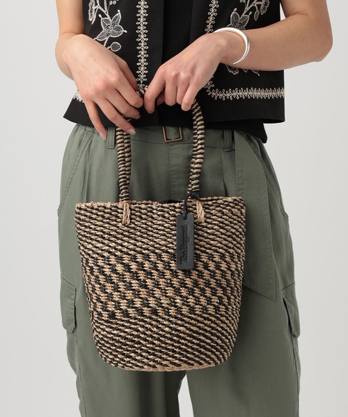 The Bagmati(ザバグマティ)の「【Bagmati (バグマティ)】アバカバスケット(かごバッグ・レディース・ブラック/ブラウン・FREE)」の1枚目の写真