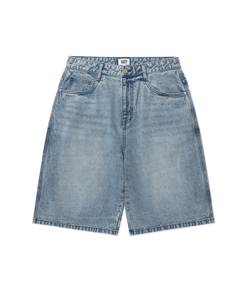 Wacky WiLLy（ワッキーウィリー）の「ベーシックバミューダデニムショートパンツブルー（その他パンツ・レディース・その他・SMALL/MEDIUM/LARGE/X-LARGE）」の2枚目の写真