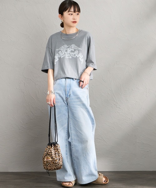AMERICANA - アメリカーナ　反転ロゴプリントカットソー Americana/アメリカーナ] AMERICANA プリントTシャツ（Tシャツ