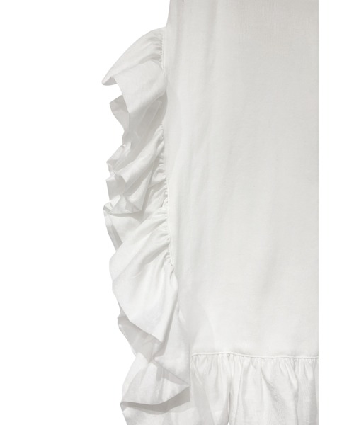 HONEY MI HONEY(ハニーミーハニー)の「rib frill long skirt(スカート・レディース・ブラック×ホワイト/ホワイト/ブラック/グレー・FREE)」の19枚目の写真