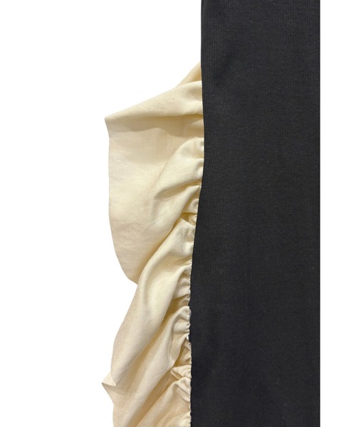 HONEY MI HONEY(ハニーミーハニー)の「rib frill long skirt(スカート・レディース・ブラック×ホワイト/ホワイト/ブラック/グレー・FREE)」の21枚目の写真