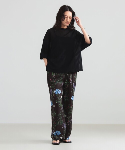 Demi-Luxe BEAMS(デミルクス ビームス)の「【7/24値下げ】コットン チュール オーバー Tシャツ(Tシャツ/カットソー・レディース・ブラック/ホワイト/オリーブ・ONE SIZE)」の6枚目の写真