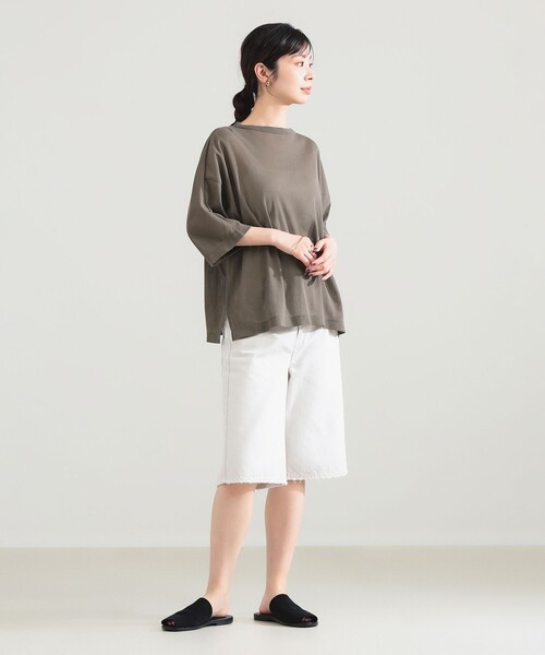 Demi-Luxe BEAMS(デミルクス ビームス)の「【7/24値下げ】コットン チュール オーバー Tシャツ(Tシャツ/カットソー・レディース・ブラック/ホワイト/オリーブ・ONE SIZE)」の13枚目の写真