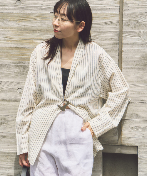 plage（プラージュ）の「LES ATELIERS FRANCAIS DE CONFECTION 別注 LIGHT ジャケット（その他アウター・レディース・ホワイト系その他・FREE）」の17枚目の写真