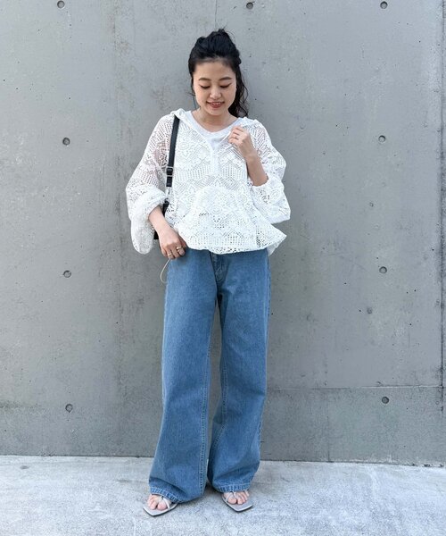 CIAOPANIC TYPY(チャオパニックティピー)の「レースフードアノラック(その他アウター・レディース・イエロー/ホワイト/ブラック・ONE SIZE)」の5枚目の写真
