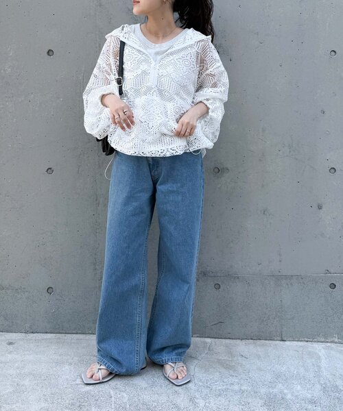 CIAOPANIC TYPY(チャオパニックティピー)の「レースフードアノラック(その他アウター・レディース・イエロー/ホワイト/ブラック・ONE SIZE)」の9枚目の写真