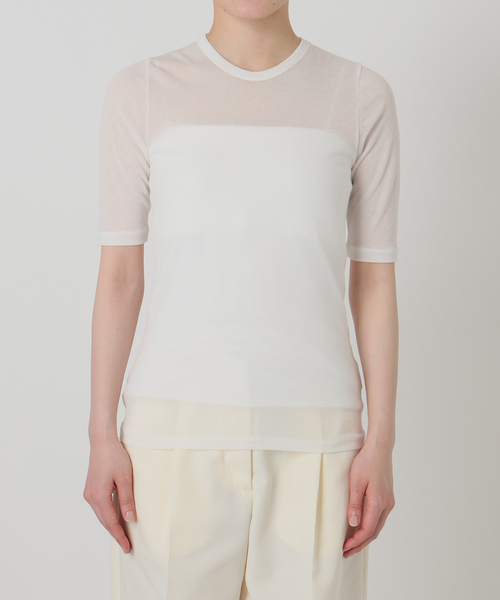 VERMEIL par iena(ヴェルメイユパーイエナ)の「シアーTシャツ(Tシャツ/カットソー・レディース・ブラック/ピンク/ホワイト・FREE)」の17枚目の写真