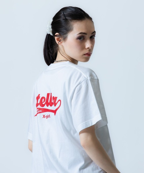 X-girl SPORTS(エックスガールスポーツ)の「NS SK WE FAN GOODS S/S TEE/ノジマステラ神奈川相模原(Tシャツ/カットソー・メンズ・ホワイト/ネイビー・LARGE/X-LARGE/MEDIUM/SMALL)」の3枚目の写真