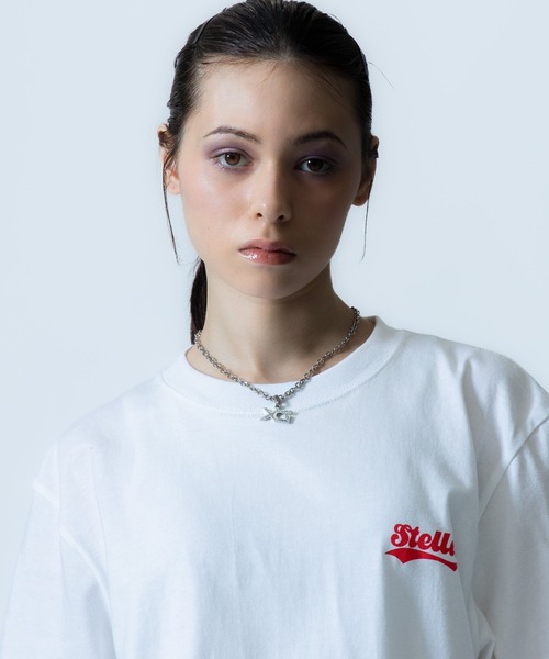 X-girl SPORTS(エックスガールスポーツ)の「NS SK WE FAN GOODS S/S TEE/ノジマステラ神奈川相模原(Tシャツ/カットソー・メンズ・ホワイト/ネイビー・LARGE/X-LARGE/MEDIUM/SMALL)」の4枚目の写真
