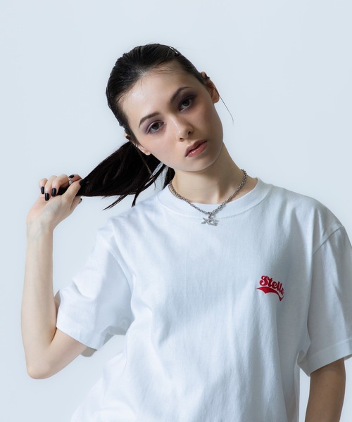 X-girl SPORTS(エックスガールスポーツ)の「NS SK WE FAN GOODS S/S TEE/ノジマステラ神奈川相模原(Tシャツ/カットソー・メンズ・ホワイト/ネイビー・LARGE/X-LARGE/MEDIUM/SMALL)」の5枚目の写真