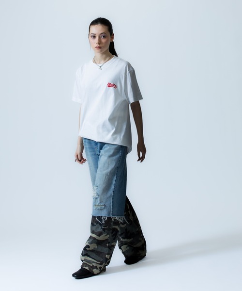 X-girl SPORTS(エックスガールスポーツ)の「NS SK WE FAN GOODS S/S TEE/ノジマステラ神奈川相模原(Tシャツ/カットソー・メンズ・ホワイト/ネイビー・LARGE/X-LARGE/MEDIUM/SMALL)」の7枚目の写真