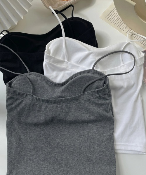 yuue' ( wear )(ユーイ)の「カップ付きクロスデザインキャミソール(キャミソール・レディース・ブラック/グレー/ホワイト・FREE)」の7枚目の写真