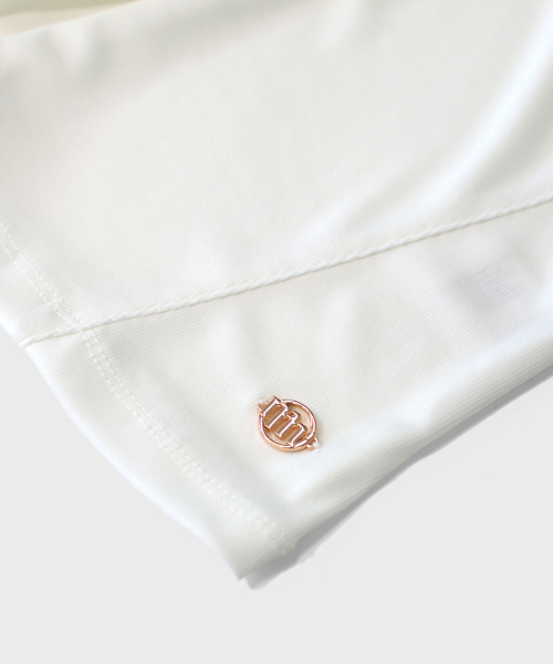 MASMARULEZ APPAREL（マスマルールズ アパレル）の「Slim Fit Line Detail Top_2 Colors（Tシャツ/カットソー・レディース・ホワイト/スカイブルー・ONE SIZE）」の6枚目の写真