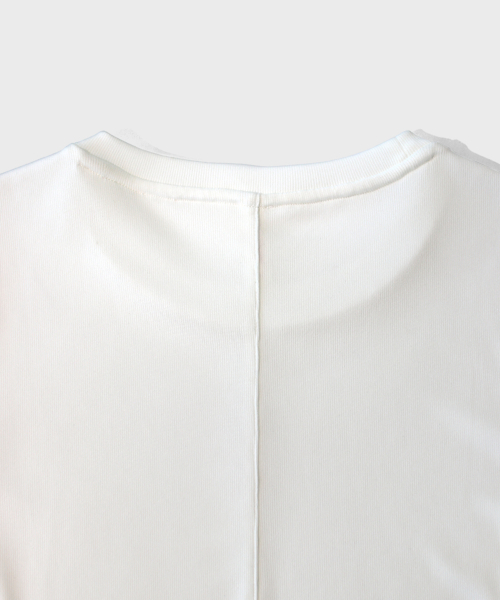 MASMARULEZ APPAREL（マスマルールズ アパレル）の「Slim Fit Line Detail Top_2 Colors（Tシャツ/カットソー・レディース・ホワイト/スカイブルー・ONE SIZE）」の5枚目の写真